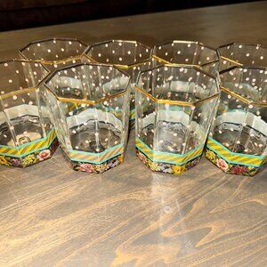 Mackenzie Childs Tumbler Glasses (8)